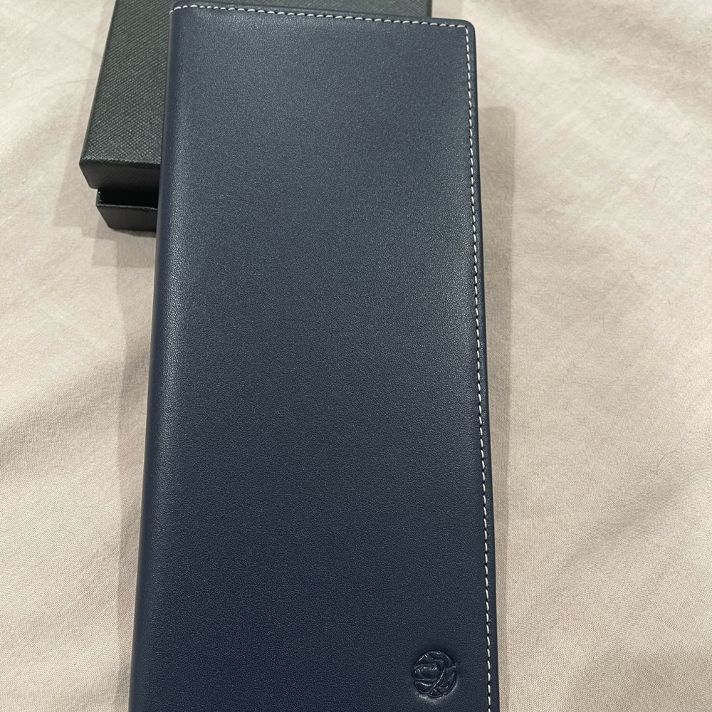 Leather travel document organizer.